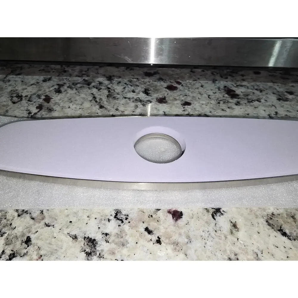 Brushed Nickel Kitchen Faucet Deck Plate nwot